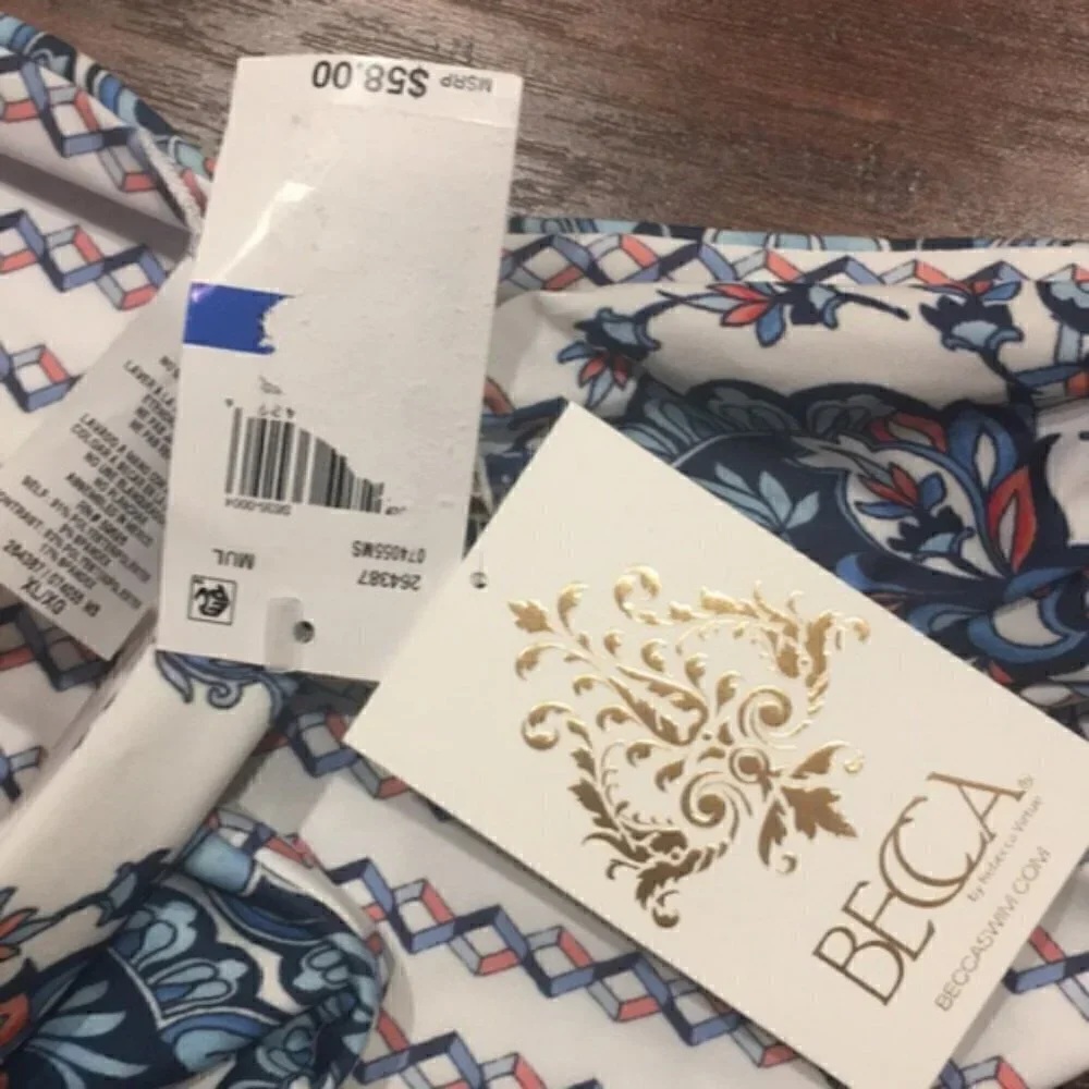 NWT Becca Naples Reversible Bottom swim
